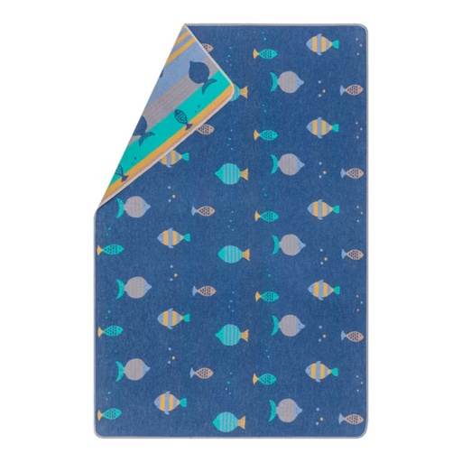 Fussenegger Kinderdecke 100x140 cm Fische Marine